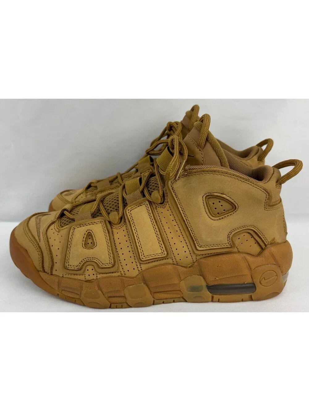 Size 7 (GS) - Nike Air More Uptempo Mid Flax 922845-200